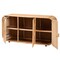 Bali & Pari Evania Bohemian Natural Rattan 3-Door Storage Cabinet 244-13670-ZORO - alternate 4